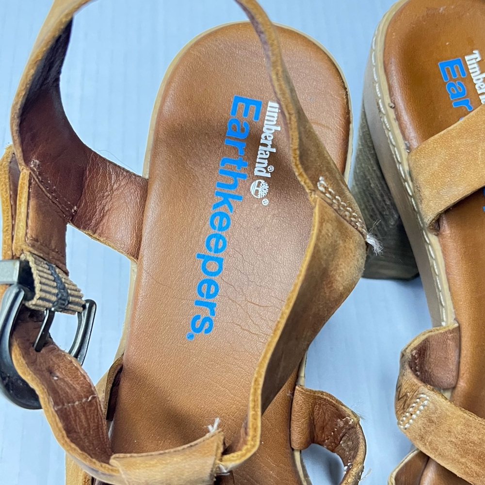 Timberland Chunky Heeled Leather Sandals - Picture 11 of 13